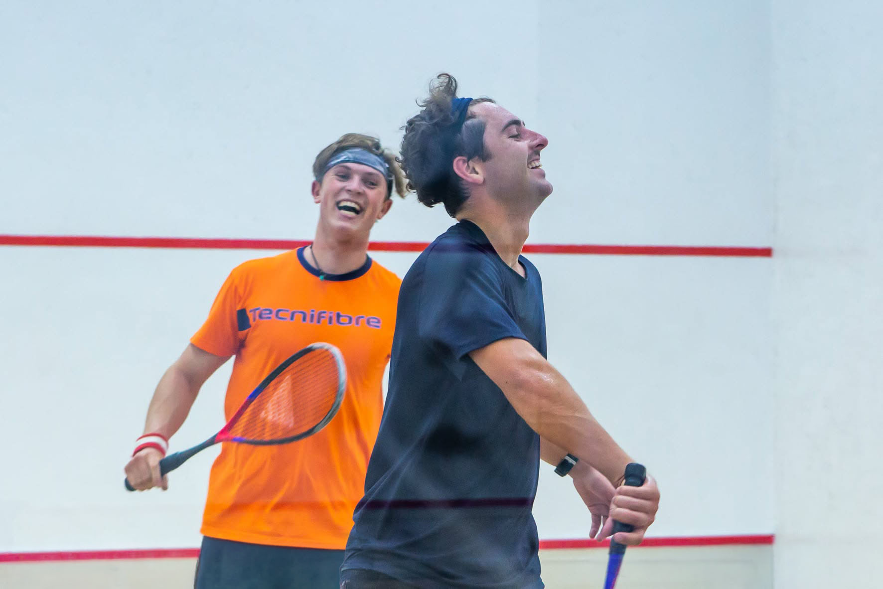 Two Radloff Park players laughing on court